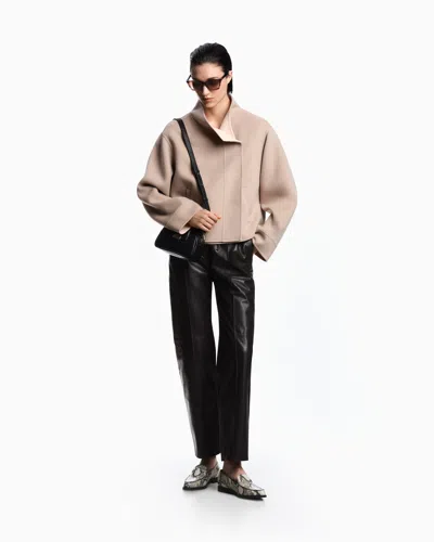 Emporio Armani Blouson In Wool Cloth In Neutral
