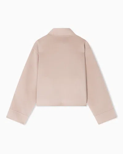 Emporio Armani Blouson In Wool Cloth In Neutral