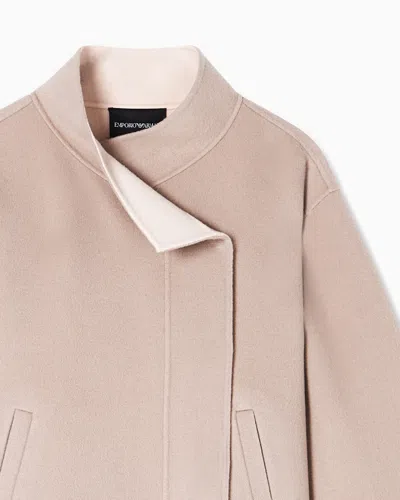 Emporio Armani Blouson In Wool Cloth In Neutral