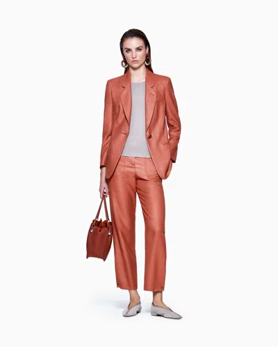 Giorgio Armani Links-stitch Viscose Short-sleeved Jumper In Gray