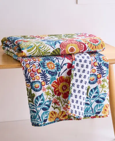Levtex Night Garden Reversible Quilted Throw, 50" X 60" In Multi