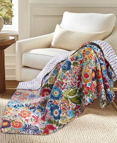 Levtex Night Garden Reversible Quilted Throw, 50" X 60" In Multi