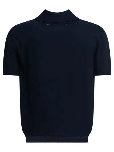 Altum Navy Cotton Polo Shirt In Blue