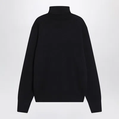 Ami Alexandre Mattiussi Ami Paris Ami De Coeur Midnight Blue Turtleneck In Black