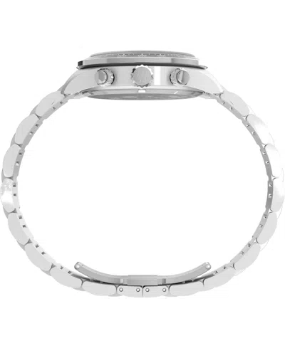 Timex Men's Quartz Analog Silver-tone Stainless Steel Watch, 39mm In Metallic
