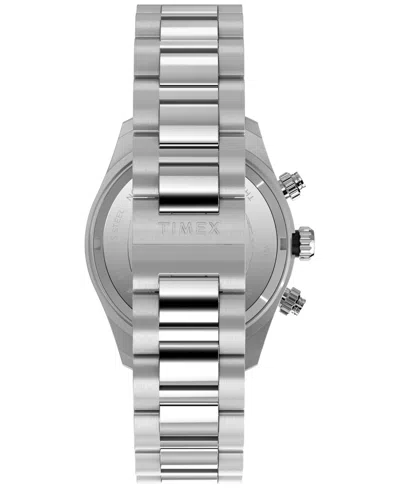 Timex Men's Quartz Analog Silver-tone Stainless Steel Watch, 39mm In Metallic
