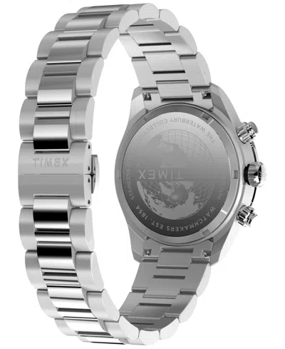 Timex Men's Quartz Analog Silver-tone Stainless Steel Watch, 39mm In Metallic