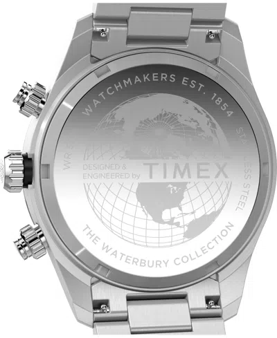 Timex Men's Quartz Analog Silver-tone Stainless Steel Watch, 39mm In Metallic
