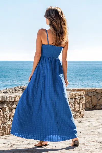 Cupshe Azure Shore Blue Maxi Dress
