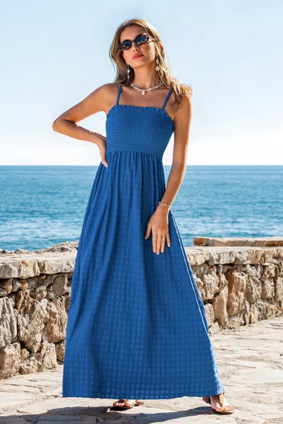 Cupshe Azure Shore Blue Maxi Dress