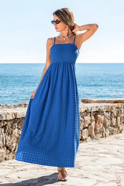 Cupshe Azure Shore Blue Maxi Dress