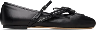 Jimmy Choo Black Nappa Leather Loli Ballerinas In Black