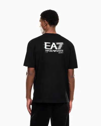 Ea7 Regular Fit T-shirts In Black