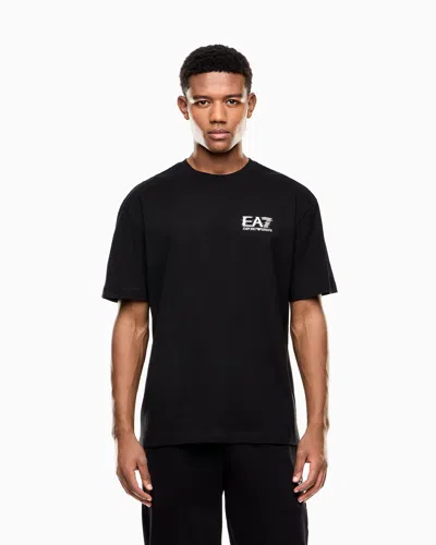 Ea7 Regular Fit T-shirts In Black