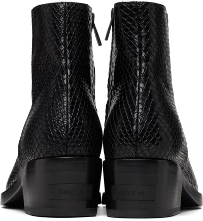 Fear Of God Black Snakeskin-embossed Santa Fe Boot In Black