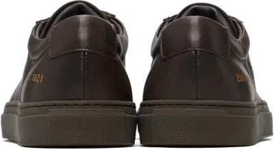 Common Projects Brown Achilles Premium Sneakers In Multi