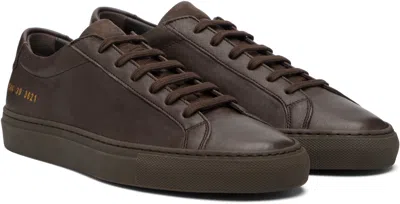 Common Projects Brown Achilles Premium Sneakers In Multi