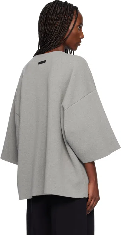 Fear Of God Gray Milano Knit T-shirt In Gray