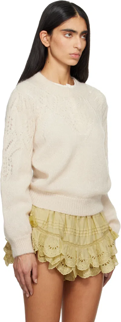 Isabel Marant Étoile Beige Jenia Openwork Mohair Knit Sweater In Neutral