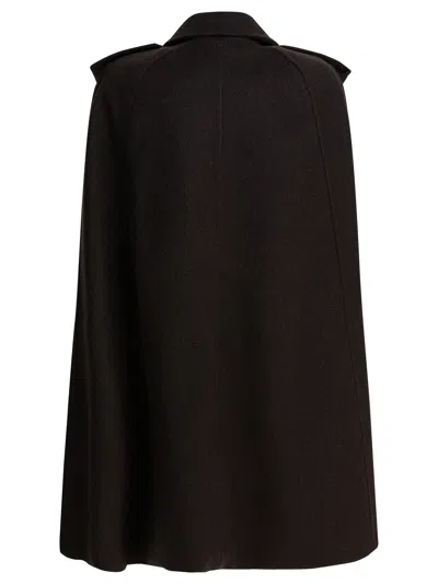 Burberry Brown Cashmere Jacket In Black