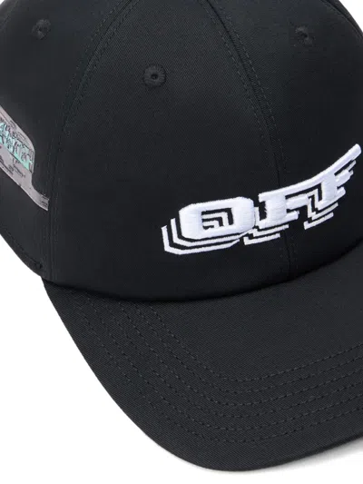 Off-white Off Train Motifs Six-panel Baseball Cap In Black
