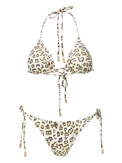 Sofia Erhan Kyle Animal-print Tie Bikini In Animal Print