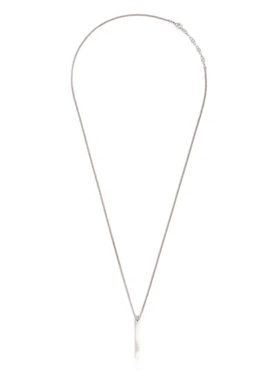 Mm6 Maison Margiela Minimal Pendant Necklace In Metallic