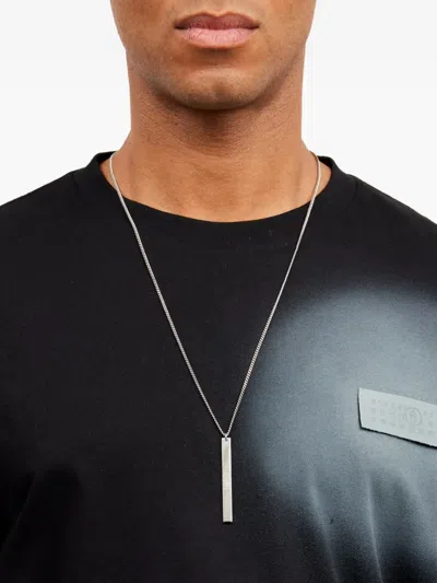 Mm6 Maison Margiela Minimal Pendant Necklace In Metallic