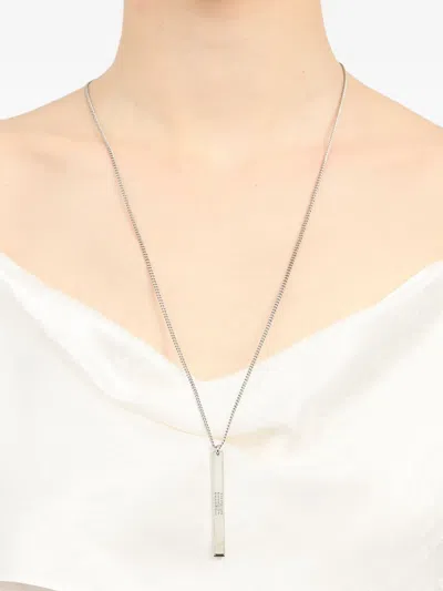 Mm6 Maison Margiela Minimal Pendant Necklace In Metallic
