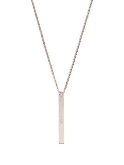 Mm6 Maison Margiela Minimal Pendant Necklace In Metallic