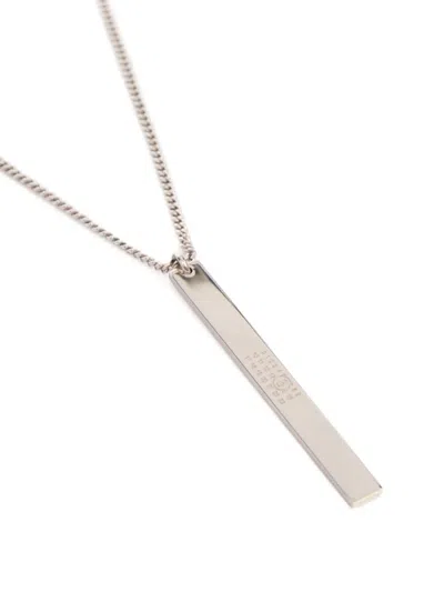 Mm6 Maison Margiela Minimal Pendant Necklace In Metallic