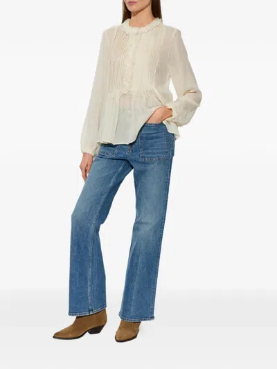 Ulla Johnson Ruffled Blouse In Neutral