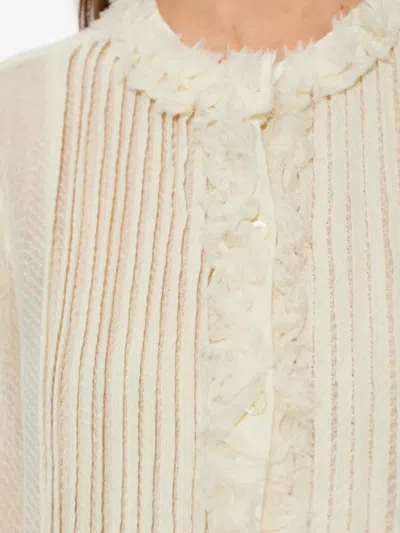 Ulla Johnson Ruffled Blouse In Neutral