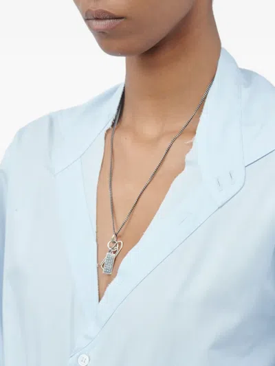 Mm6 Maison Margiela Paperclip Necklace In Metallic