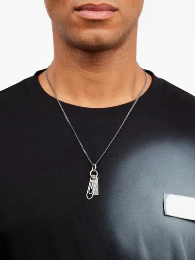 Mm6 Maison Margiela Paperclip Necklace In Metallic