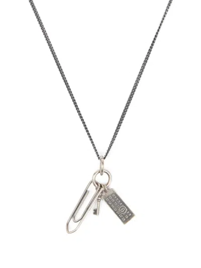 Mm6 Maison Margiela Paperclip Necklace In Metallic