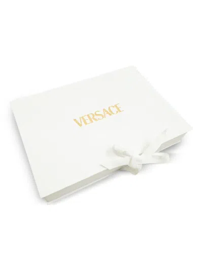 Versace Button Babygrow Set In Neutral