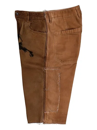 Prototypes Patch-pockets Shorts In Brown