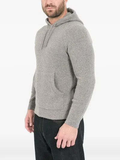 Woolrich Kangaroo-patch Hoodie In Gray