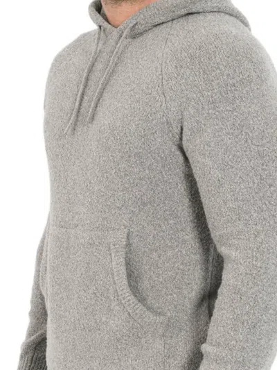 Woolrich Kangaroo-patch Hoodie In Gray