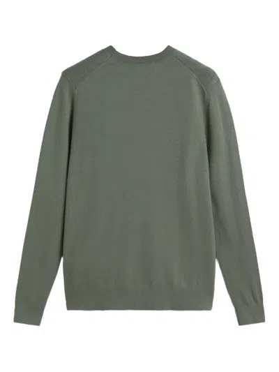 Les Héritiers Diamond Sweater In Green