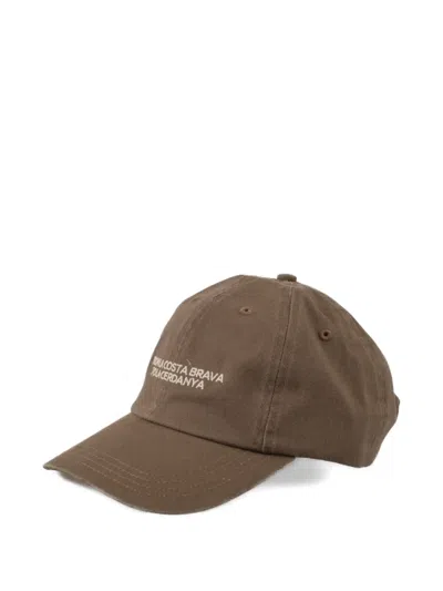 Les Héritiers Embroidered Roots Cap In Brown