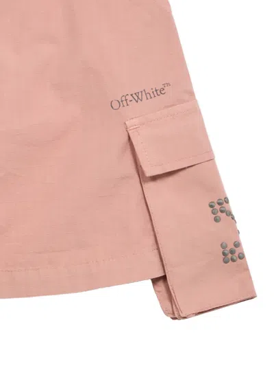 Off-white Arrow Studs Cargo Skirt In Pink