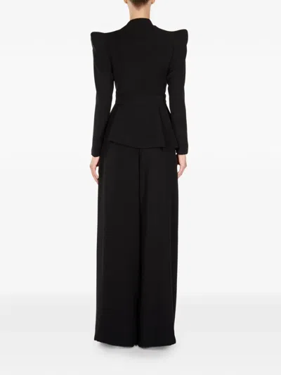 Araftu Bow Peplum All In One In Black