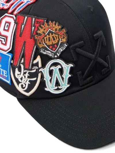 Off-white Patch Arrow Baseball Cap In Black