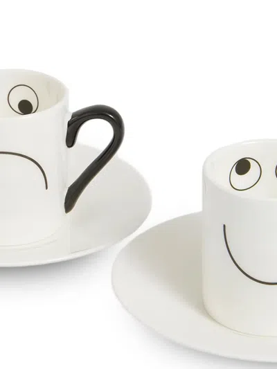 Anya Hindmarch Eyes Espresso Mug Set In White