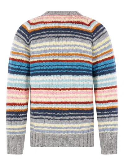Chamula Striped Crew-neck Sweater In Neutral