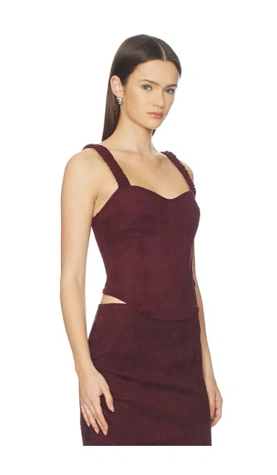 Heartloom Lennox Top In Burgundy