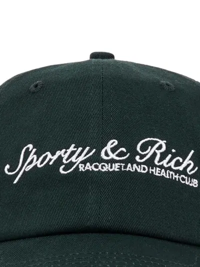 Sporty And Rich Logo-embroidery Baseball Cap In Green