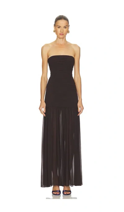 L'academie By Marianna Tia Gown In Brown